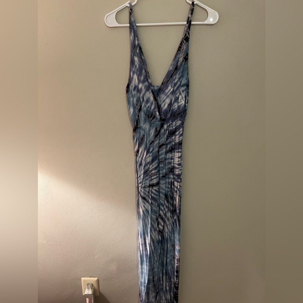 Blue Life tie dye blue maxi dress